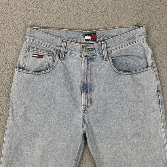 Vintage 90s Tommy Hilfiger Freedom Jeans Men 32x34 (32x30) Blue Light Wash Denim - Picture 14 of 16